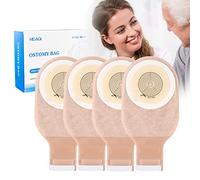 20 Pack Colostomy Bags, One Piece Ostomy Bag Ostomy Supplies, 15mm-60mm Cut-to-Fit Drainable Pouches with Closure for Ileostomy Stoma Care