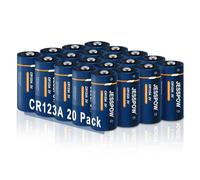 20 Pack CR123A 3V Lithium Batteries, CR123A Battery, 123 Batteries Lithium for Flashlight Alarm Smart Sensor Microphones Toys【Non-Rechargeable】