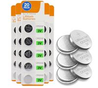 20 Pack CR2032 Button Cell Batteries - Long-Lasting 3V Lithium Power for Watches, Calculators, Remote Controls, Key Fobs & More - Ideal for Small Electronics - Not Rechargeable