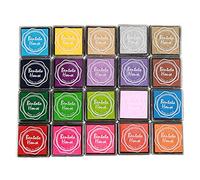 20-Pack Craft Ink Pad Stamps DIY Printing Craft Stamp Pad for Paper, Wood Fabric & Finger-Print Drawing, Scrapbooking