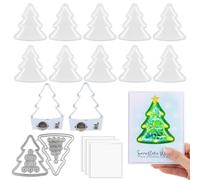 20 Pack Creative Easy Halo Lights Set for DIY Lighted Christmas Card Making, Scrapbooking Decoration, Self Adhesive Lighting Units with White LED