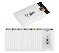 20 Pack Credit Card Holder RFID Blocking Card for Single Card Identity Theft Protection Sleeves Contactless Protection Debit Bank Cards Id Social Security Drivers License Card