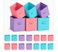 20-Pack Cube Storage Bins, 10.5 Inch Sturdy Fabric Storage Cubes with Handles, 2mm Thick Anti-Sagging Collapsible Storage Baskets for Shelves, Closet Organizers and Storage for Classroom & Home,Muse