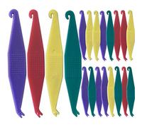 20 Pack Dental Elastic Rubber Bands Placers for Braces, Multi-color Braces Rubber Band Tool Disposable Plastic Orthodontic Elastic Placers