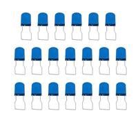 20 Pack Disposable Security Seals, Plastic & Metal Wire Tamper Proof Seals for Logistics, Warehouse, Container, Luggage & Meter Locking, Blue