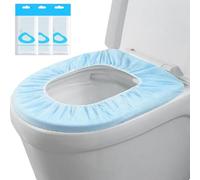 20 Pack Disposable Toilet Seat Cover Waterproof Non-Woven Fabric, Disposable Toilet Seat Covers for Travel, Disposable Seat Covers for Outing Hotel Hospital Public Toilet (Double Layer Blue)