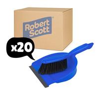 20 Pack Dustpan & Brush Set Soft Various Colours - Robert Scott 102940 - Red