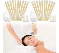 20 Pack Ear Candles, All Natural Beeswax Ear Wax Remover Candles, Non-Toxic Cylinders Hollow Cone Candles with Protective Disks, Safe and Easy to Use