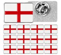 20 Pack England Flag Lapel Pins St George Cross Union Jack Enamel Badges