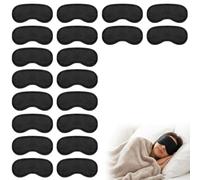 20 Pack Eye Mask for Sleeping, Blindfold Eye Shade Cover, Light-Blackout Breathable Sleep Masks, Soft Comfortable Blindfolds for Games Travel, On The Plane, Lunch Break and Camping Usage Black