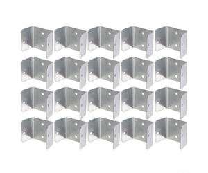 20 Pack Fence Panel Clips Zinc Steel For Mounting Trellis And Timber Posts With Stable Hold And Rust Resistant Material(44)