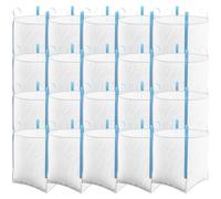 20 Pack FIBC 1 Tonne Builders Bulk Bag 85cm x 85cm x 85cm - Garden Building Waste Jumbo Ton Heavy Duty White Sack 20 Pcs