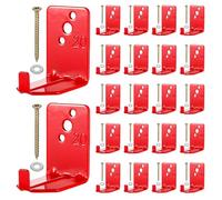 20 Pack Fire Extinguisher Mount, Wall Hook Fire Extinguisher Bracket, Include Screws and Gaskets, Easy to Install, Hold Up to 5-40 lb, Good for Workshop, Garage, or Home Use