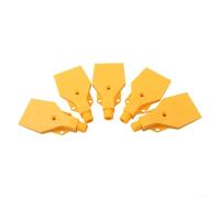 20-Pack Flat Wind Air Nozzle for Compressed Air Blowing 3-Hole Abs Plastic Spray Nozzle with 1/4 Bspt Male Thread 46mm Width Yellow - for Drying Cooling Cleaning Applications