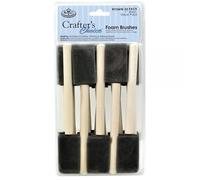 20 Pack Foam Brushes Set Wooden Handle 1 Inch Foam Lightweight Black Paint Brush Tool Small Durable Great Sponge Bevel Tipped for Acrylic, Stains, Crafts, Varnishes, Drawing, Art, Fence, Face Painting