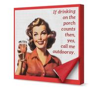 20-Pack Funny Cocktail Napkins, 3-Ply, 5" Folded (Vintage Red)