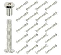20-Pack Furniture Connector Sleeve Bolt Set - Hex Socket Bolts with Barrel Nuts (M6 × 35mm)