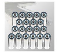 20-Pack Galvanized Steel Conveyor Rollers Replacement Rollers for Non-Motorized Belt Conveyors Fits 25-60mm Diameters 14-40 Inch Sizes Heavy-Duty Design
