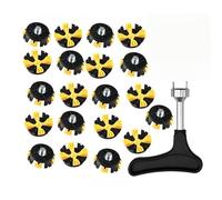20 Pack Golf Shoe Replacement Spikes, Ultra-Thin Locking System Metal Soft Spikes with Wrench Tool, Golf Accessories, Non-Slip Traction Golf Spikes, Unisex, Fits Most Golf Shoes