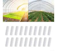 20 Pack Greenhouse Film Clamps ABS PC Construction for Securing Covers to Pipes 19mm to 33mm Outer Diameter Range (22mm)