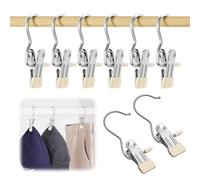 20 Pack Hanger Clips, Multi Function Clip Hooks, Laundry Hanging Hooks Clips, Clothes Clips, Closet Hangers, Boot Clips, Sock Clips, Hat Clips, Glove Clips, Trouser Clips, Towel Pins (Beige)