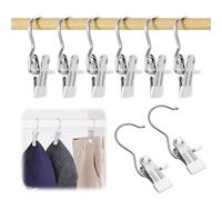 20 Pack Hanger Clips, Multi Function Clip Hooks, Laundry Hanging Hooks Clips, Clothes Clips, Closet Hangers, Boot Clips, Sock Clips, Hat Clips, Glove Clips, Trouser Clips, Towel Pins (White)