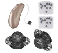 20 Pack Hearing Aid Domes for Phonak, Silicone Earbud Tips Replacement Sound Amplifier Ear Pieces Double Layer Hearing Aid Accessories Washable Anti Static Open Type Domes for Seniors, Medium Size