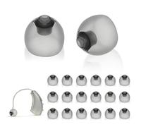 20 Pack Hearing Aid Semi-Open Domes, 7 mm Soft Silicone Replacement Ear Tips, Small Hearing Aid Dome Accessories Washable Reusable for People with Moderate Hearing Loss（Size S ）