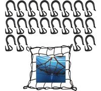20 Pack, Heavy-Duty Nylon Net Hooks Bungee Cord Hooks for Cargo Net, Bungee Net, Truck Storage Organizer Net Truck Bed Net, Motorcycle Net Helmet Net,Car Elastic Netting Carrier,Kayak/Boat Cargo Net