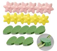 20 Pack Leaf Shaped Plant Climbing Clips - Reusable Wall Fixing Clips for Indoor/Outdoor Vines, Ivy, Roses - Gentle & Durable Plant Support Clips for Brick, Wood, Trellis (Green Mixed Packaging)