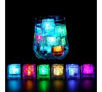 20 Pack Light Up Ice Cubes for Drinks - Multi Color Led Ice Cubes with Color Changing Lights - IP67 Waterproof Glowing Ice Cube - Elevate Your Drinks for Club Bar Party Birthday Wedding Anniversary