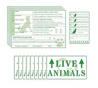 20 Pack Live Arrow Sticker Animal Stickers for Airline Cargo Crates Shipping & Handling Instructions