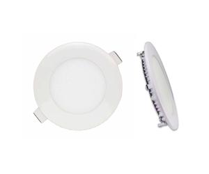 (20 pack) LOWENERGIE 6w LED Round Ceiling Panel Light White Recessed Down Lighting, 120mm Dia, 50w Halogen Equivalent (6000K Day White