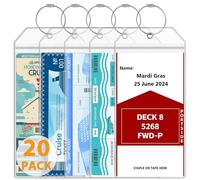 20 Pack Luggage Tag for Cruise Ship Essentials for NCL Princess Carnival Cruise Luggage Tags by SEAVILIA, 3.63*7.72'', SV2022100202