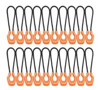 20-Pack Luminous Zipper Pull Replacement Ropes for Backpacks Camping Tents Luggage Suitcases - Glow-in-The-Dark Thermoplastic Polyurethane Pulls 5 Cm Total Length(Orange)