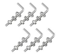 20 Pack M6x50mm L Shaped Foundation Bolt with Washers and Nuts 304 Stainless Steel L Shaped Bolts Threaded Right Angle Square Bend Hooks Anchor Bolts
