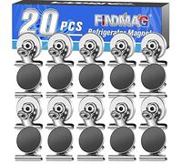 20 Pack Magnetic Clips, Scratch-Free Fridge Magnets Clips, Whiteboard Magnets Clips, Paper Clips, Wall Magnet Clips, Clips Magnet for fridge, Strong Magnet Clips for Bag, Paper, Whiteboard
