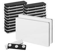 20-Pack Magnetic Name Tags, 2.1 x 3.4 Magnetic Blank Name Badges, Heat Sublimation Printable Badges with Magnetic Fasteners for Jackets, Shirts