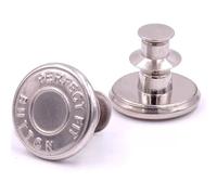 20-Pack Metal Adjustable Jeans Buttons | No Sew Pants Extension Kit - Removable Button Kits for Tightening/Shortening Loose Jeans (Universal Fit)