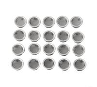 20 Pack Metal Screen Filters Concave Bowl Design, Stainless Steel Mesh Filtration System Pipe Accessories Replacement Parts, For Outdoor BBQ And Accessories, Silver, 16X12x8mm