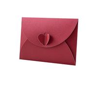20 Pack Mini Gift Card Envelopes with Heart Clasp - 10.5 x 7cm (A7 Size) - Perfect for Love Letters, Wedding Invitations, Greeting Cards & Party Favours -RED