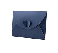20 Pack Mini Gift Card Envelopes with Heart Clasp - 10.5 x 7cm (A7 Size) - Perfect for Love Letters, Wedding Invitations, Greeting Cards & Party Favours -Blue