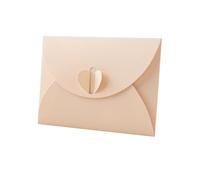 20 Pack Mini Gift Card Envelopes with Heart Clasp - 10.5 x 7cm (A7 Size) - Perfect for Love Letters, Wedding Invitations, Greeting Cards & Party Favours -Yellow