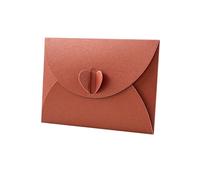 20 Pack Mini Gift Card Envelopes with Heart Clasp - 10.5 x 7cm (A7 Size) - Perfect for Love Letters, Wedding Invitations, Greeting Cards & Party Favours - Orange