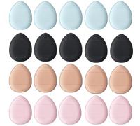 20-Pack Mini Makeup Puffs, Ultra-Soft Finger Applicators for Liquid & Powder Cosmetics - Blending Sponges for Foundation, Concealer & Mineral Makeup (Wet/Dry Use Beauty Tools)