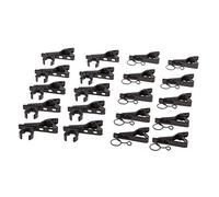 20 Pack Mini Metal Microphone Clip Holders 10mm+12mm - Lapel Tie Lavalier Collar Mic Holder - Portable & for Clothes, Speeches, Lectures - Trending Innovation