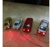 20 Pack Model Railway Cars with LED Lighting for N Scale Train and Building Layouts Compatible with 12V Current (A)