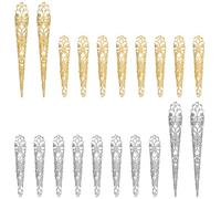 20 Pack Nail Rings for Women, Ancient Queen Fingernail Claw Rings, Metal Finger Knuckle Claw for Halloween Cosplay Drama Dance Show, Gold and Silver