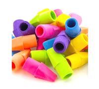 20-Pack Neon Pencil Top Erasers - Latex-Free Arrowhead Caps for Kids, Students & School Supplies