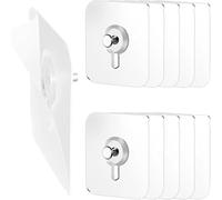 20 Pack No Nails Picture Hanging Hooks, Self Adhesive Transparent Wall Hangers, Strong Stick on Picture Hooks for Frames, Photos, Waterproof Nail Free Strips Without Damage, Holds Up to 5 KG